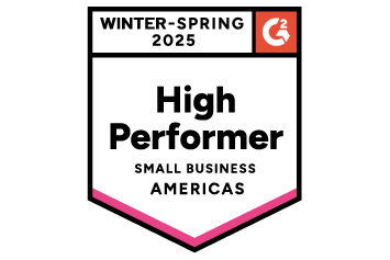 G2 Badges High performer americas small business 2025 Userlytics