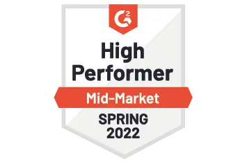 G2 High Performer Mid Market Spring 2022