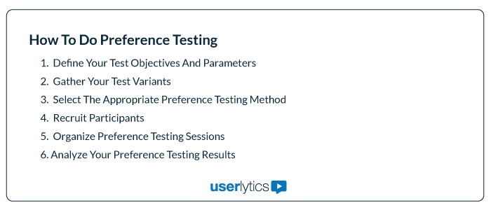 How To Do Preference Testing