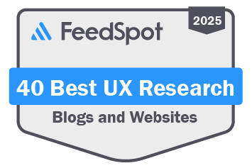 Feedspot badge 40 best UX Research blogs and Websites