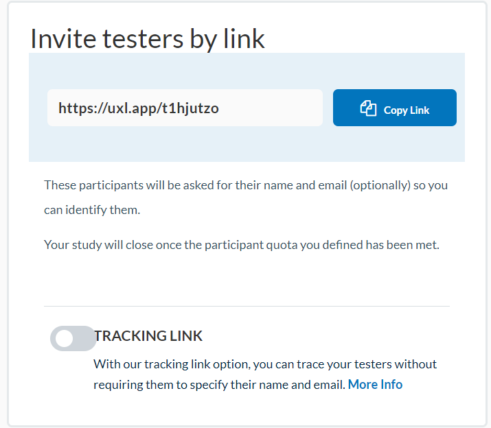 Userlytics Unmoderated Testing - How to invite testers by link