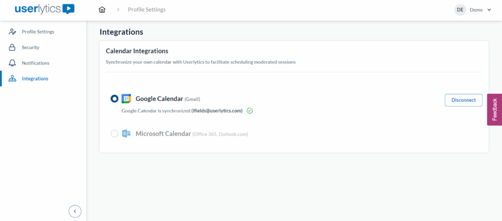 Userlytics - Integrations