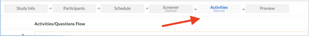 Userlytics Study Builder - Activities