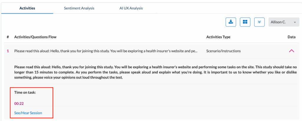 Userlytics - time on task
