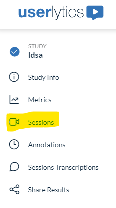 Userlytics - Sessions