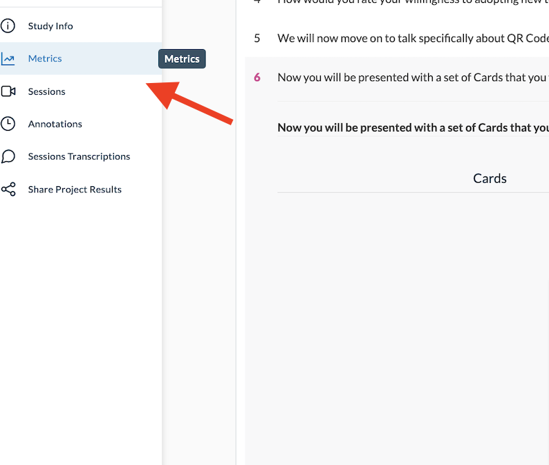 Userlytics Card Sorting - Metric