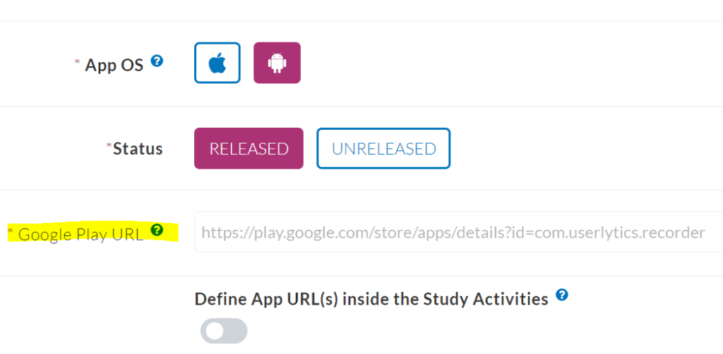 Userlytics platform - status Released