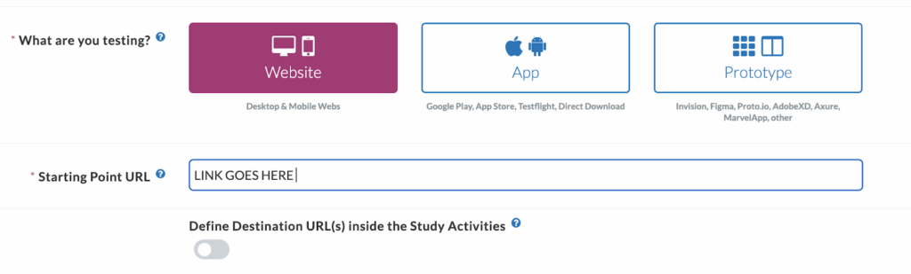 Userlytics Figma Integration - Enter Figma URL