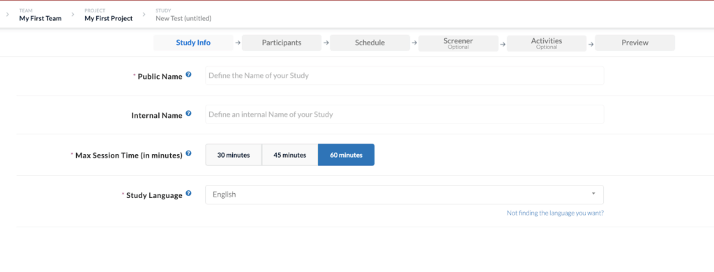 How to add Matrix Questions - Study Info Tab