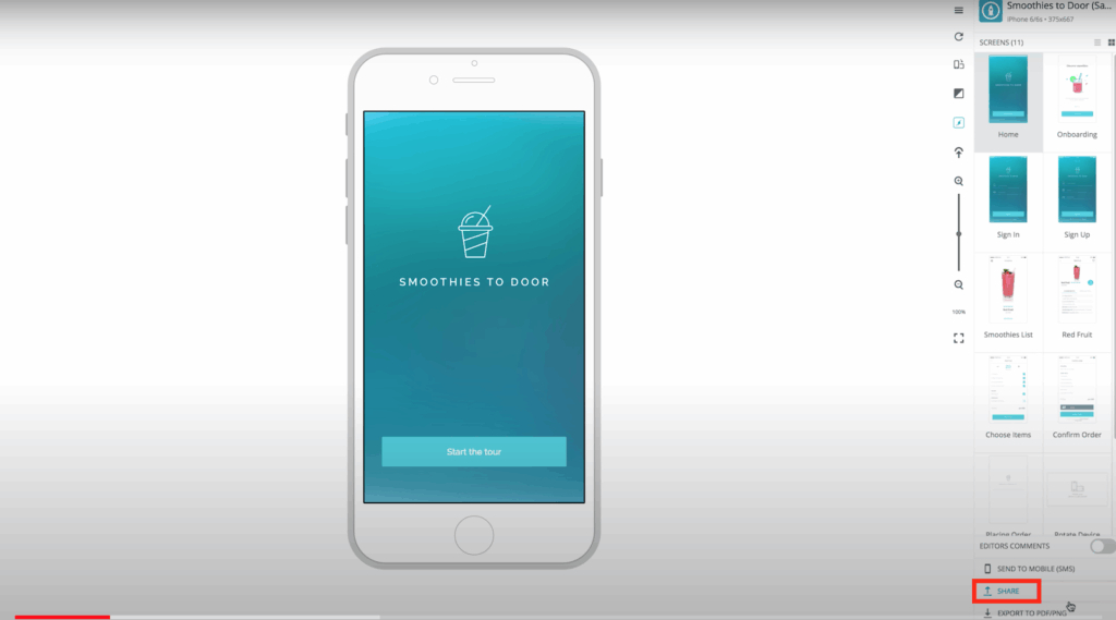 Prototypes Compatible with Userlytics - obtain link on proto.io player