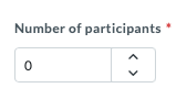 Number of participant option.
