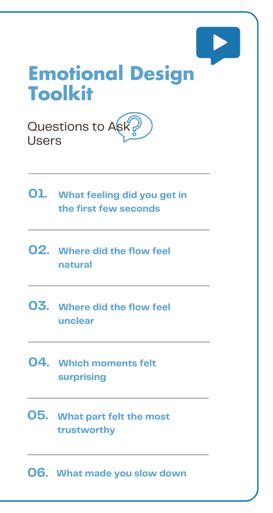 Listicle about emotional design toolkit