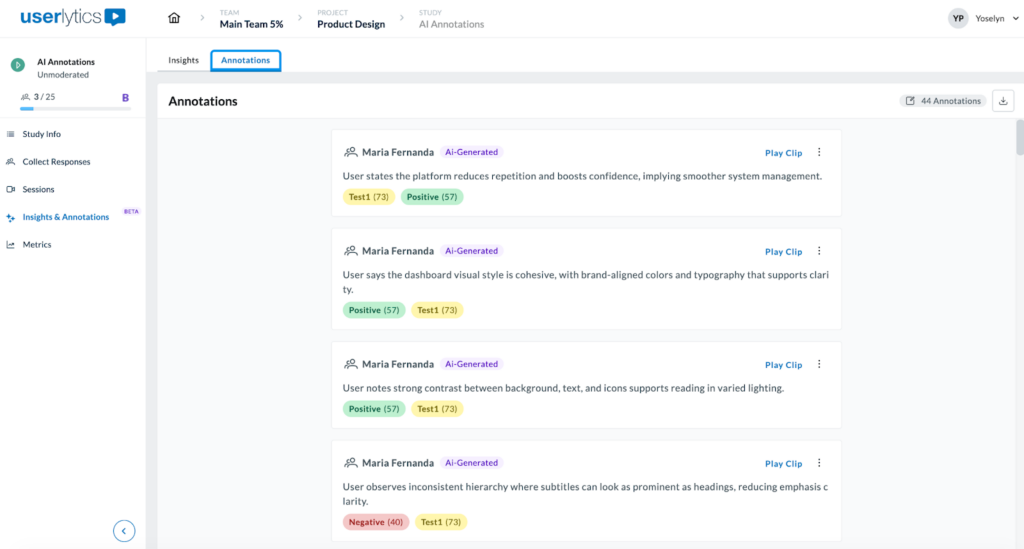 insight and annotations tab with red arrow pointing t  annotations on the left side.