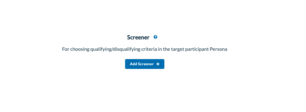 Userlytics Panel - Screener