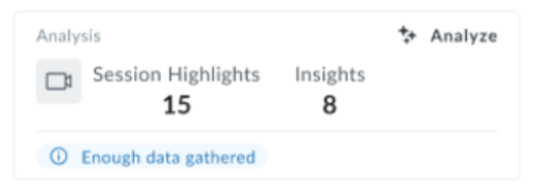 Analysis column on the study pulse dashboard.