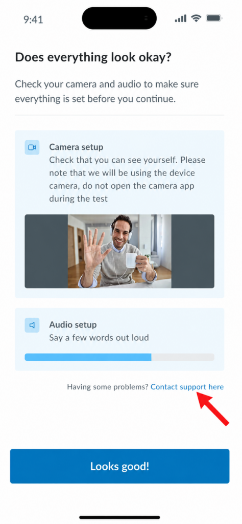 camera and audio setup