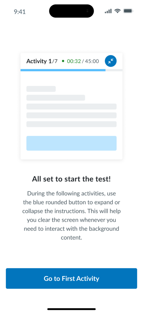 Session start page