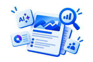 a newspaper with ai content and insights